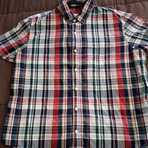 Gap Patchwork Plaid Preppy Casual Polo T Shirt